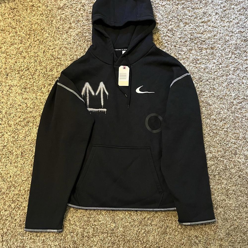 OFF WHITE X NIKE Felpa con cappuccio Nike Off White nera campione