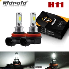 RIDROID H11 H8 H9 LED Headlight Kit High Low Beam Bulbs Super Bright 6000K White