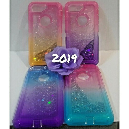 iPhone plus ,6,7,8, Dexnor Glitter 3D Bling Sparkle Flowing Liquid Case - Picture 25 of 41