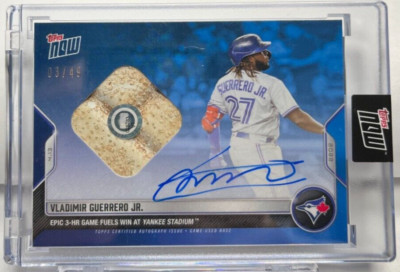 Vladimir Guerrero Jr. 2022 Topps Now MLB 3-HR GU Base Autograph Auto BLUE#d 3/49