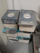 Continuous Computer Paper 14 7/8 x 11" Green Bar Office Depot Compact 6 Cases