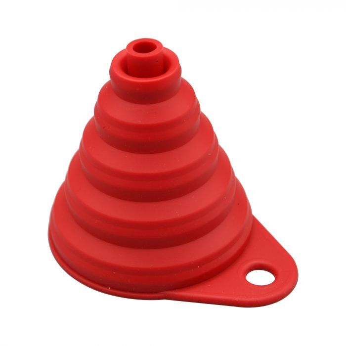 BIKE IT MOTORCYCLE SILICONE OIL FUNNEL COLLAPSIBLE - RED