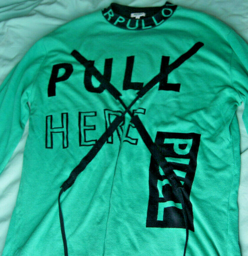 Authentic KENZO sweater M pullover "PULL HERE" gr… - image 8