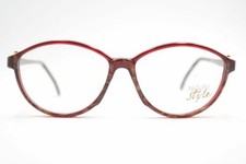 Vintage Nigura Style 654 54 17 140 Red Gold Oval Glasses Frame NOS
