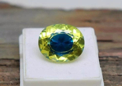 11.00 CT Natural FL Bi-Color Pitambari Sapphire Oval Cut A++ Loose Gemstone - Picture 3 of 8