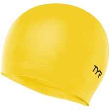 Tyr Florescent Yellow Latex Adult Swim Cap Durable Performance Secure Fit