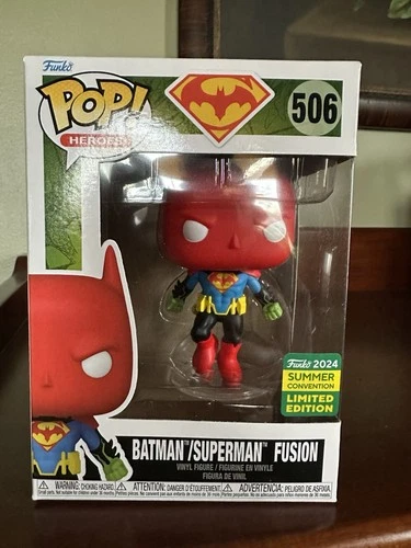 Funko Pop! Batman/Superman Fusion #506 SDCC Official Sticker w/ Protector