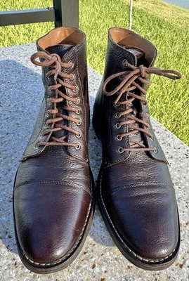 Cole Haan Canton Puntada Gorra Puntera Bota Resistente II Cuero Marrón C20065 Para Hombre 12 M - Imagen 1 de 4