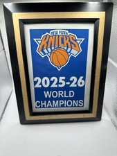 New York Knicks 2025-26 NBA Championship Banner Basketball Photo 4x6 Desk