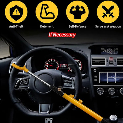Universal Car Steering Wheel Security Lock With 2 Keys Anti-Theft Devices US