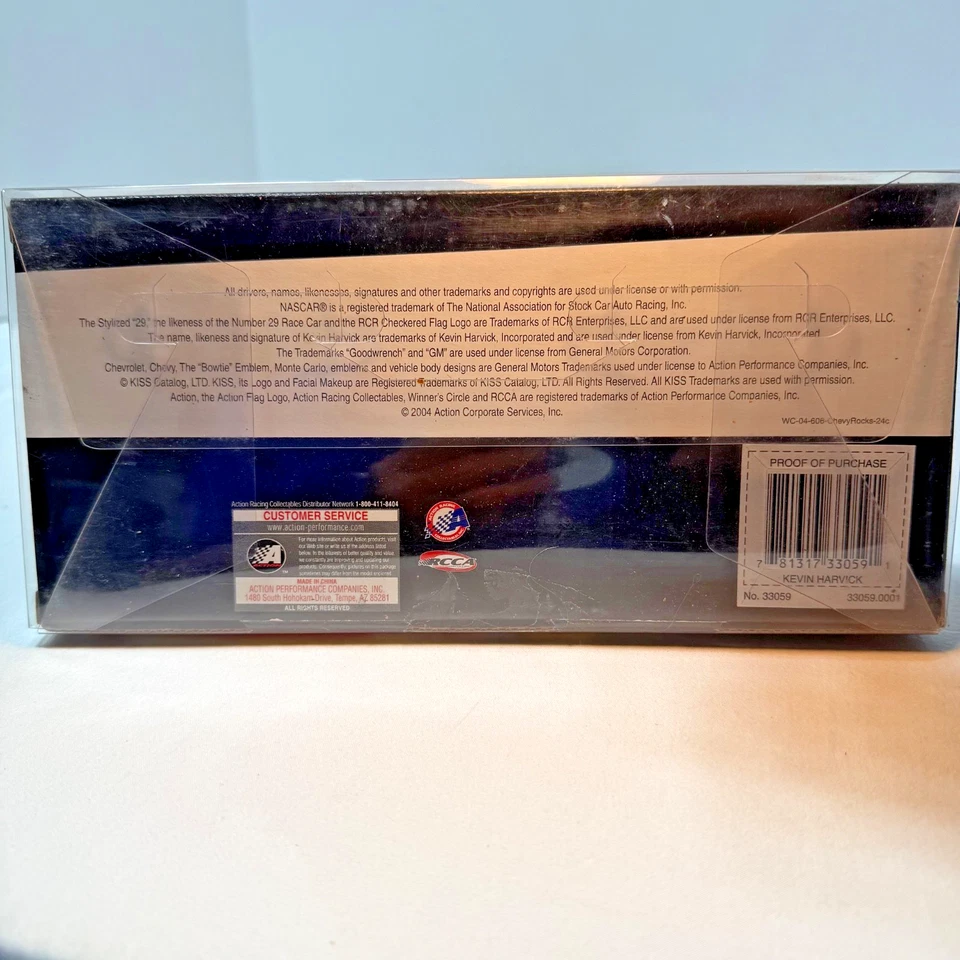 Vintage (2004) Winner's Circle Kevin Harvick KISS 1/24 NEW in Box #29 Die Cast - Image 3 of 4