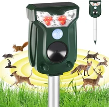 YOOYHHOME Cat Repellent Outdoor Solar Ultrasonic Animal Repeller