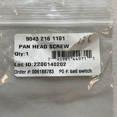 Stihl Pan Head Slotted Screw Metal Inch Slotted Drive 2 in MPN 9043 216 1101