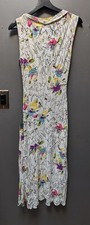 Sleeveless Viscose Maxi Dress Abstract Floral & Women Size 44 / 10 Made Italy