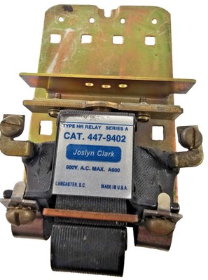 #ad Joslyn Clark 447 9402 31 HR Relay 600VAC w TB130 09 Coil 380 480V 50 60Hz $340.00