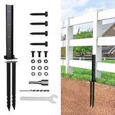 Rust-Resistant 85cm Fence Post Repair Stakes - Strong Support for Wooden Fences