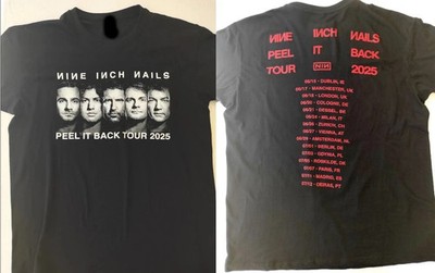 Nine Inch Nail Europe Tour 2025 Peel It Back T-Shirt Reprint