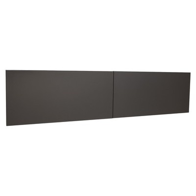 Lorell Stack-on Hutch Door Kit - 72'' Width - Steel - Charcoal (llr-79174)