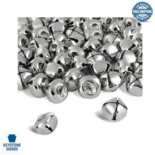 50 Silver Jingle Craft Bells for DIY Christmas Decorations