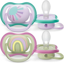 Philips  Ultra Air Soother, 0-6 Months, Deco Mixed 2-Pack, SCF085/30