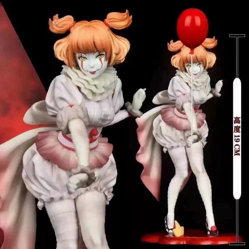 19cm Horror Series It Female Version Of Pennywise Figure Statue Model Toys New - Image 2 of 4
