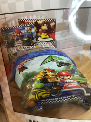 Nintendo Super Mario Kart Reversible Kids Microfiber Twin Comforter 64''x86'' New