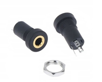 2 Stück Klinkenbuchse 3,5mm Mini Jack Stereo Einbaubuchse Lötversion 3 Pin