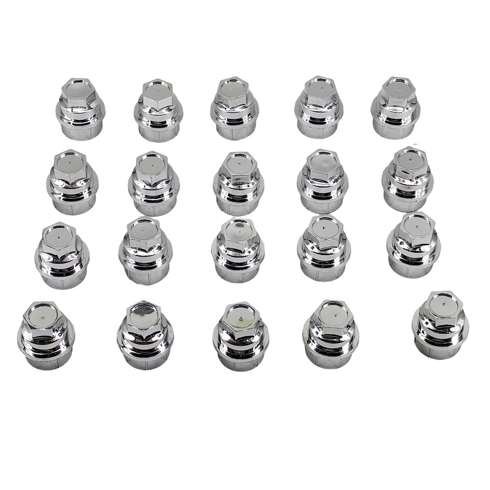 20X CHROME LUG NUT COVERS CAPS For Chevy Silverado Tahoe GMC 1500 Sierra Foto 2 de 4