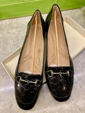 Naturalizer Loafer Womens 11M Black Comfort Flats Croc Silvertone Cale NEW w/box