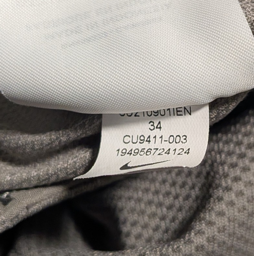Pantaloncini ibridi mimetici Nike uomo Dri-Fit golf grigio nero taglia 34x10 - Foto 4 di 8