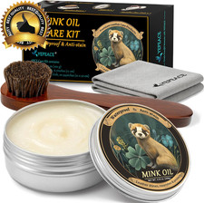 Mink Oil for Leather Boots, Leather Cleaner and Conditioner 3.53Oz, All-Natural