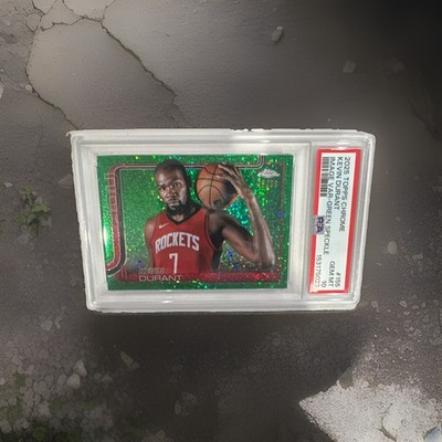 Kevin Durant 2025-26 Topps Chrome Image Variation Green Speckle /99 PSA 10