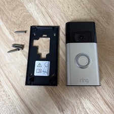 Ring Video Doorbell - Silver w/ Mount Plate -...