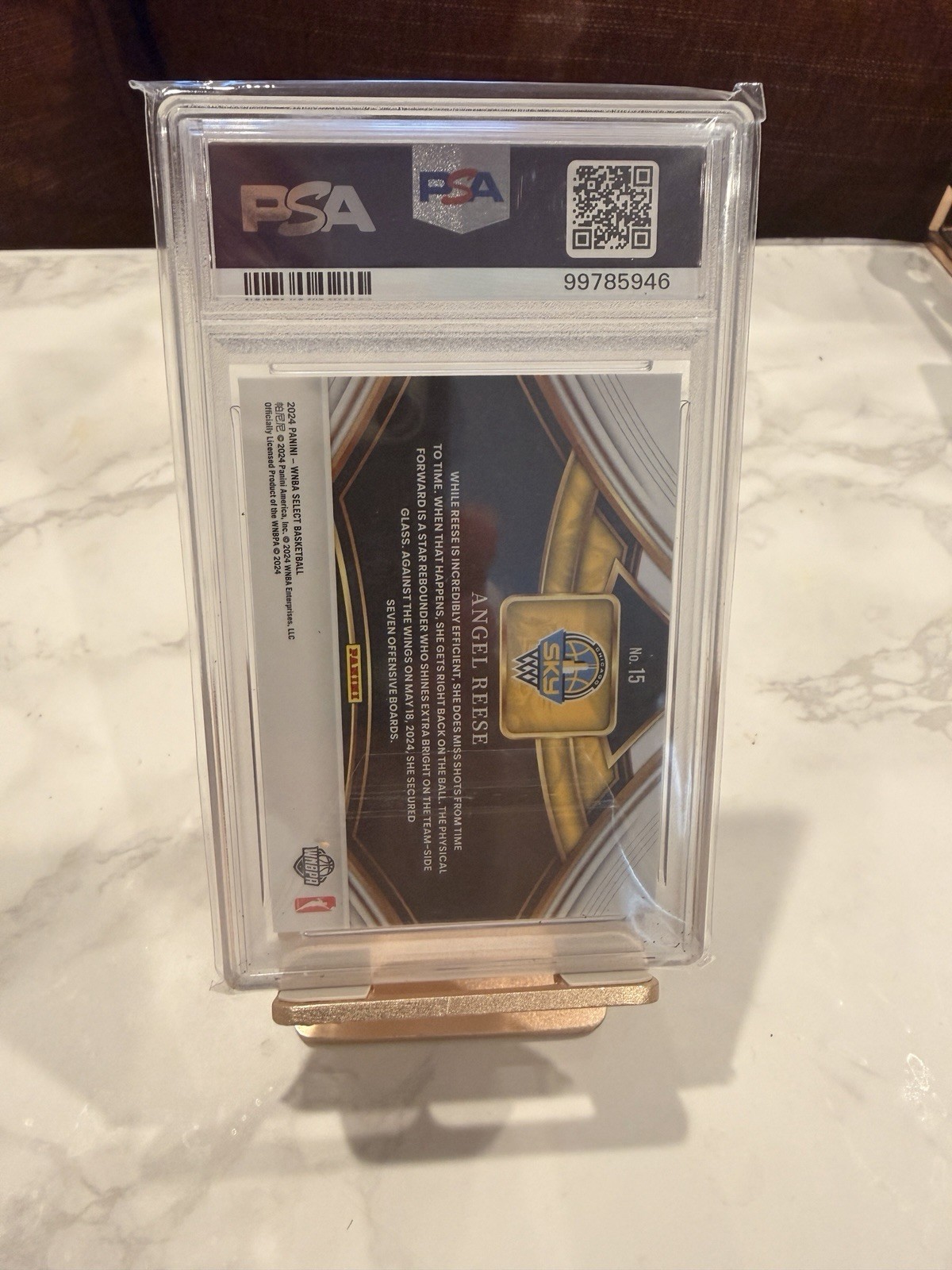 2024 Panini Select WNBA - Snapshots Angel Reese #15 (RC) PSA 10 view 3