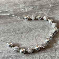Marks and Spencer M&S Silver Look Necklace - Mirror Diamanté