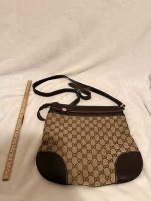 Gucci GG Canvas Mayfair Crossbody Bag Beige brown
