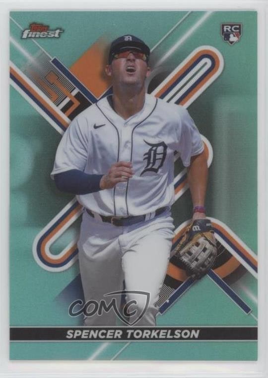2022 Topps Finest Aqua Refractor 84/199 Spencer Torkelson #84 Rookie RC 11jg