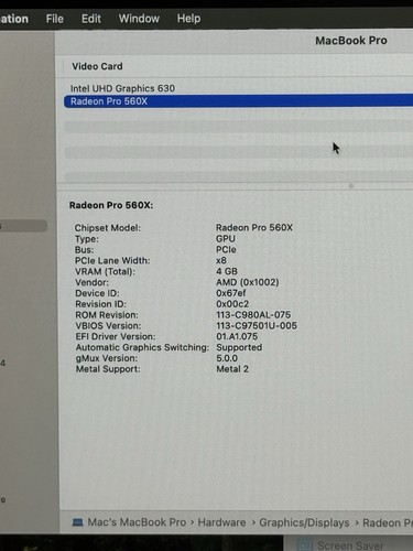 Apple MacBook Pro Retina 2019 15” (i9 9th @ 2.3GHz/16GB RAM/512GB SSD) Bad Hinge - Photo 4/13