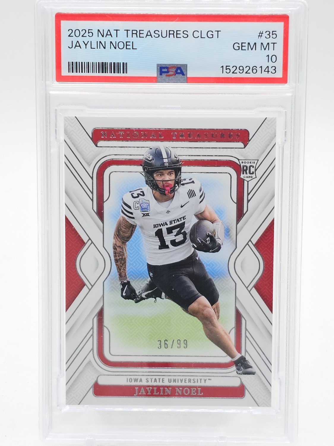 Jaylin Noel Panini National Treasures Collegiate #35 Base