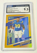 2021 Donruss Aaron Donald SP Variation Press Proof Premium MINT+ CGC 9.5! RAMS!