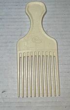 Vintage Goody Plastic Ivory Crocodile Textured Hair Pick Comb Lift USA 6.5"