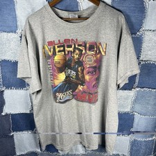 Vintage Allen Iverson 2001 NBA MVP Graphic Tee Size XL 90s Basketball Retro