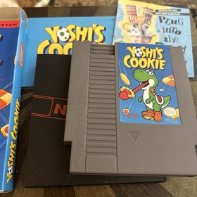 1993 NINTENDO NES YOSHI'S COOKIE CIB Complete in box with manual and inserts