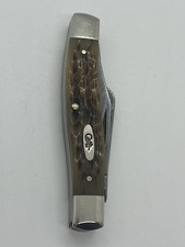 1991 CASE XX USA 3 BLADE STOCKMAN PEACH SEED BONE KNIFE 63062