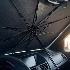Titanium Silver Car Windshield Sun Shade Umbrella 140x80cm UV Protection