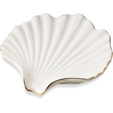 Keramik Seifenschale mit Ablauf, Muschel Seifenschale, Seifenablage Waschbeck...