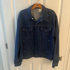 Vintage Key Imperial Denim Jacket Blue Jean Men 44 L 44L Long Large USA Made