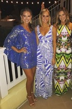 LILLY PULITZER MIRI SILK CAFTAN Holiday Christmas DRESS BLUE PALM 2 BURST   NWT