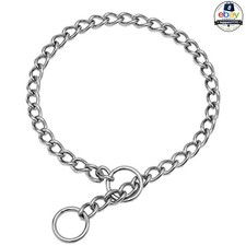 Dog Training Choke Collar 19 in 2.5mm Stainless Steel Chain Slip Collar
