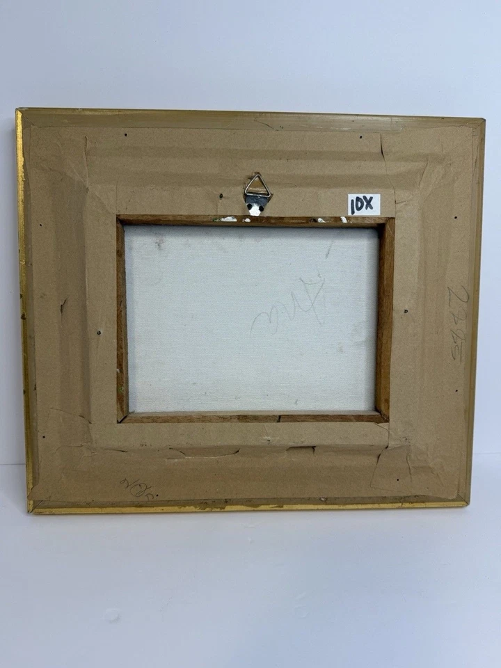 Original oil painting Middle East market scene village life, signed, framed OOAK - Image 4 of 4